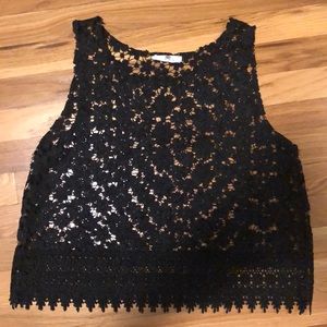 Black lace tank top